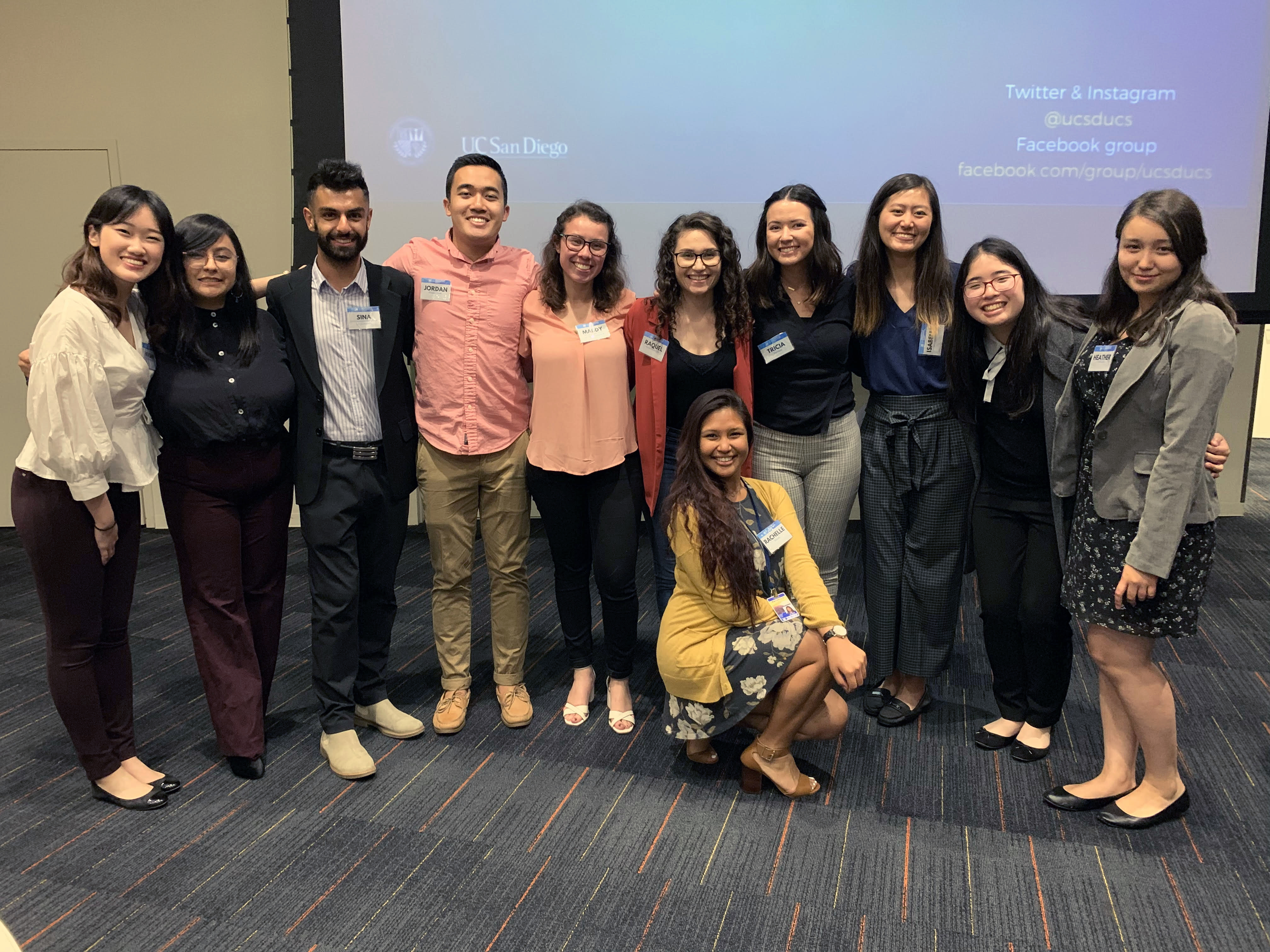group shot of the Undergraduate Communication Society class of 2019